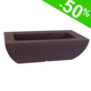 Jardineira rectangular rotomoldada - Chocolate